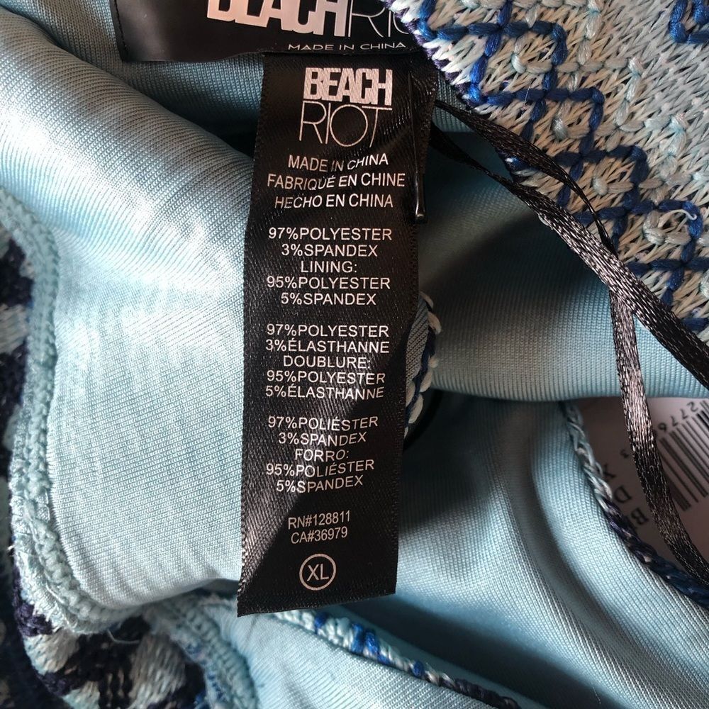 Beach Riot Blue Patterned Halter Bikini Set - Picture 8 of 9